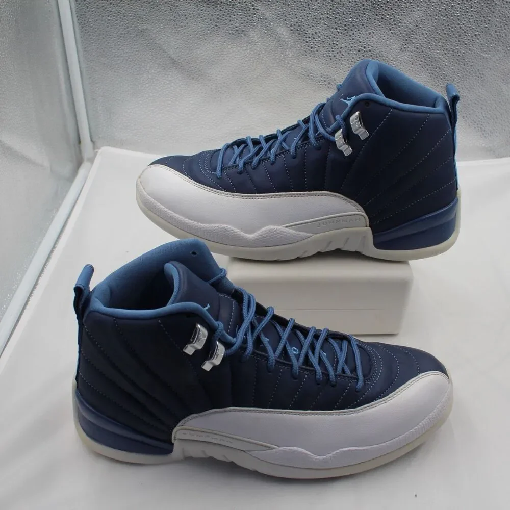 Nike Air Jordan 12 Retro Indigo 2020 Stone Blue White 130690-404 Men's Size 10